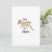 Oh Deer Elegant Timeless Style Feestdagenkaart (Staand voorkant)