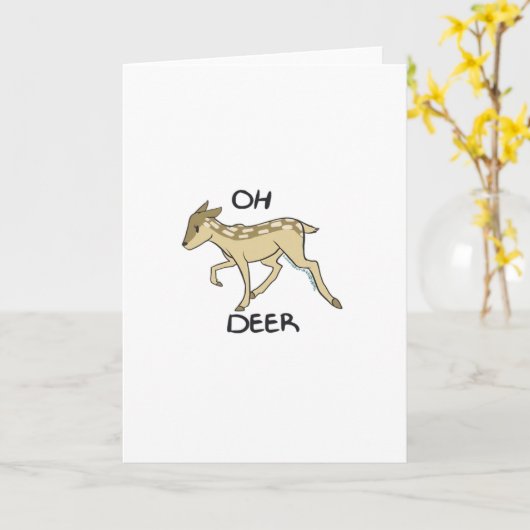 Oh Deer Elegant Timeless Style Kaart (Gele Bloem)