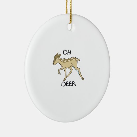 Oh Deer Elegant Timeless Style Ornament (Rechts)