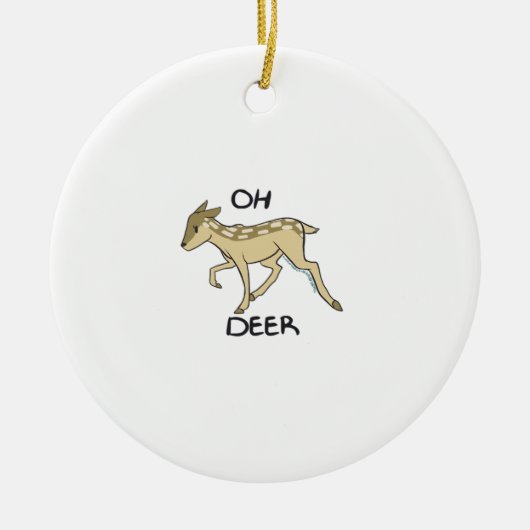 Oh Deer Elegant Timeless Style Ornament (Voorkant)