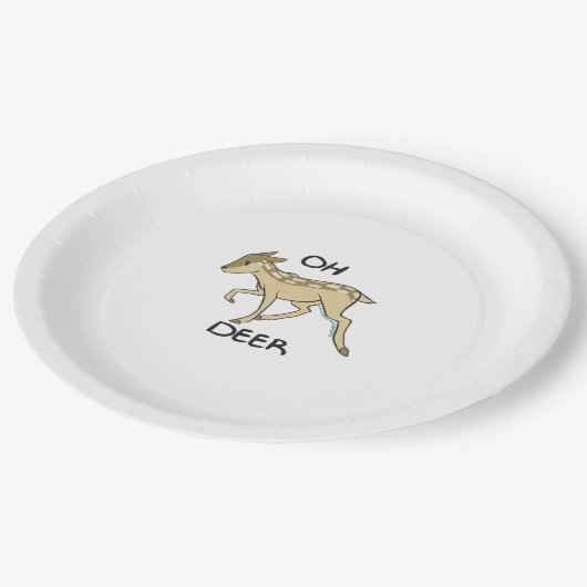Oh Deer Elegant Timeless Style Papieren Bordje (Gekanteld)