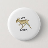 Oh Deer Elegant Timeless Style  Ronde Button 5,7 Cm (Voorkant)
