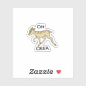 Oh Deer Elegant Timeless Style  Sticker (Vel)