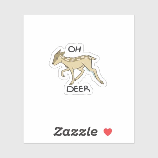 Oh Deer Elegant Timeless Style  Sticker (Vel)