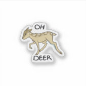 Oh Deer Elegant Timeless Style  Sticker (Voorkant)