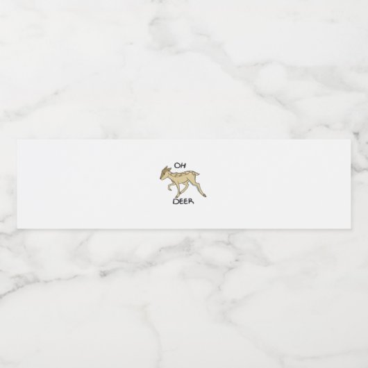 Oh Deer Elegant Timeless Style  Waterfles Etiket (Enkel label)