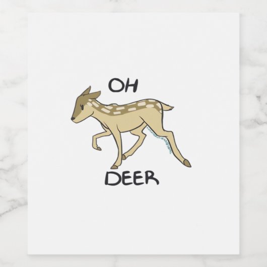 Oh Deer Elegant Timeless Style  Wijn Etiket (Enkel label)