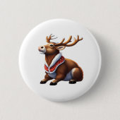 Oh Deer Energetic Modern Design  Ronde Button 5,7 Cm (Voorkant)