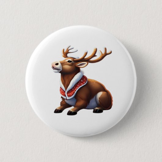 Oh Deer Energetic Modern Design Ronde Button 5,7 Cm (Voorkant)