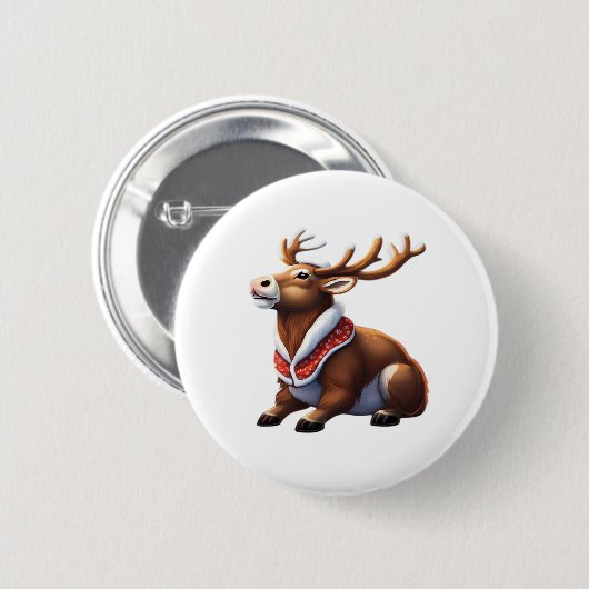 Oh Deer Energetic Modern Design  Ronde Button 5,7 Cm (Voorkant /achterkant)