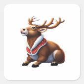 Oh Deer Energetic Modern Design  Vierkante Sticker (Voorkant)