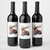 Oh Deer Energetic Modern Design  Wijn Etiket (Flessen)