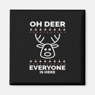 Oh Deer Everyone Is Here Modern Style  Magneet