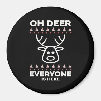 Oh Deer Everyone Is Here Modern Style  Magneet