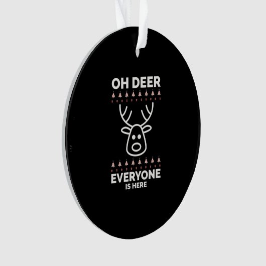 Oh Deer Everyone Is Here Modern Style Ornament (voorkant)
