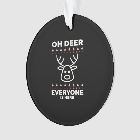 Oh Deer Everyone Is Here Modern Style Ornament (voorkant)