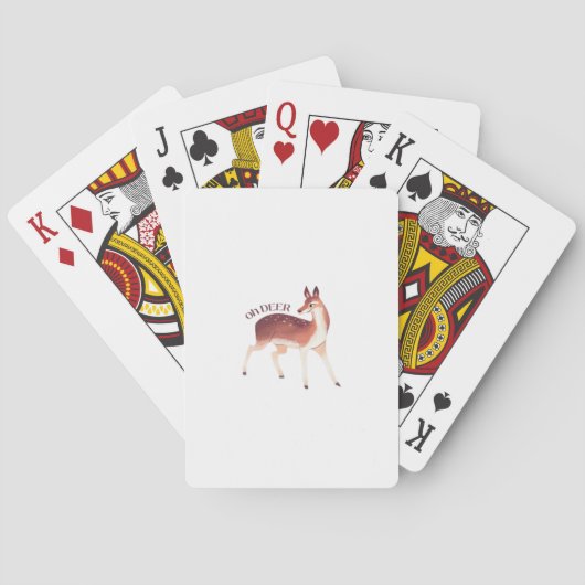 Oh Deer Fantasievol Creatief Ontwerp  Pokerkaarten (Achterkant)