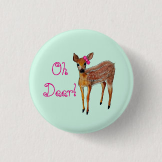"Oh Deer" Fawn Ronde Button 3,2 Cm
