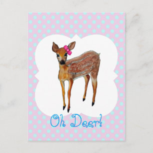 "Oh Deer" flauw Briefkaart