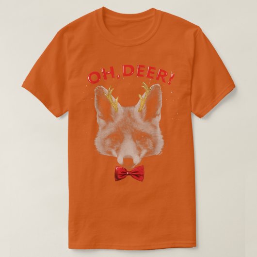 Oh Deer Fo Xmas Red Bowtie Christimas Outfit T-shirt (Design voorkant)