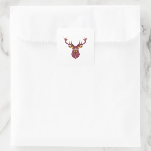 Oh Deer Fresh Modern Design  Vierkante Sticker (Tas)