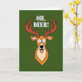 Oh, Deer Funny 40th Birthday Kaart (Gele Bloem)