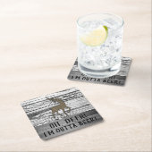 Oh Deer Funny Beer Quote Rustic Man Cave Kartonnen Onderzetters (Insitu)