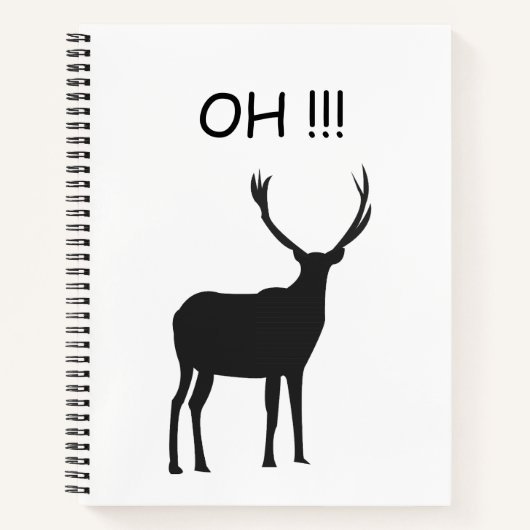 Oh Deer Funny Deer Notitieboek (Voorkant)