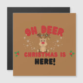 Oh Deer – Funny Reindeer Christmas Card  (Voorkant / Achterkant)