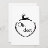 Oh Deer Funny Style Design Feestdagenkaart (Voorkant / Achterkant)