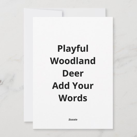 Oh Deer Funny Style Design Feestdagenkaart (Achterkant)