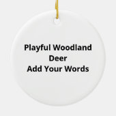 Oh Deer Funny Style Design Keramisch Ornament (Achterkant)