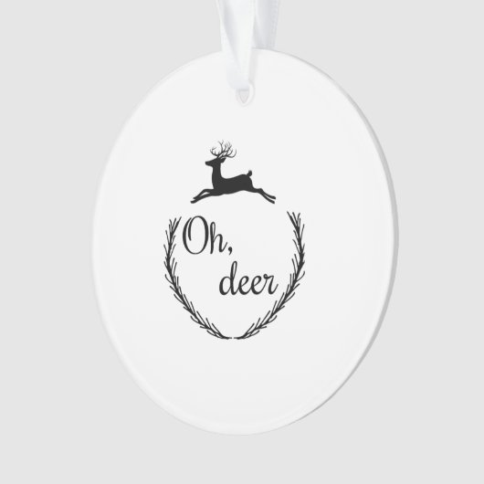 Oh Deer Funny Style Design Ornament (voorkant)