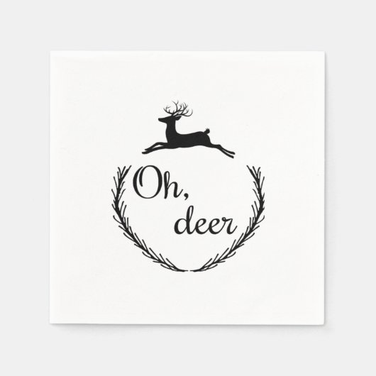 Oh Deer Funny Style Design  Servet (Voorkant)