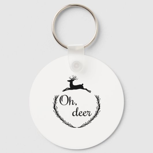 Oh Deer Funny Style Design Sleutelhanger (Voorkant)