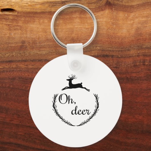 Oh Deer Funny Style Design Sleutelhanger (Voorkant)