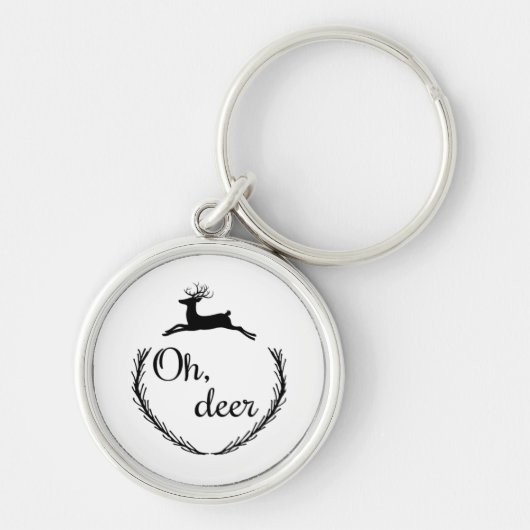 Oh Deer Funny Style Design  Sleutelhanger (Voorkant)