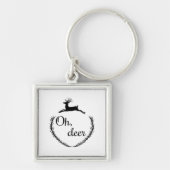 Oh Deer Funny Style Design  Sleutelhanger (Voorkant)