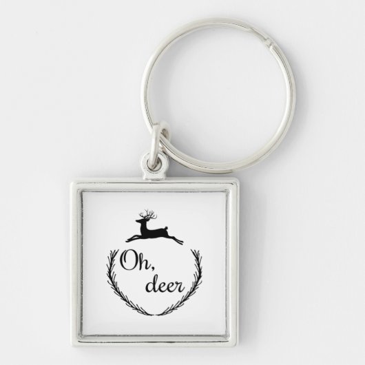 Oh Deer Funny Style Design  Sleutelhanger (Voorkant)