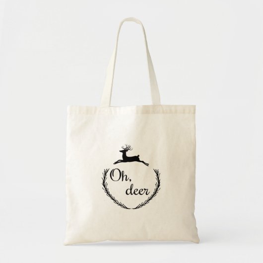 Oh Deer Funny Style Design Tote Bag (Voorkant)