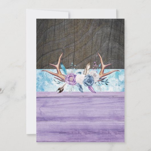 Oh Deer Gender Neutral Baby shower Invitation Kaart (Achterkant)