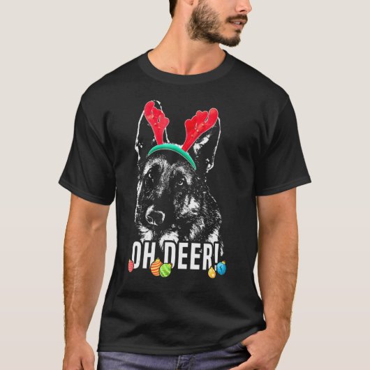 Oh Deer German Shepherd Xmas T-shirt (Voorkant)