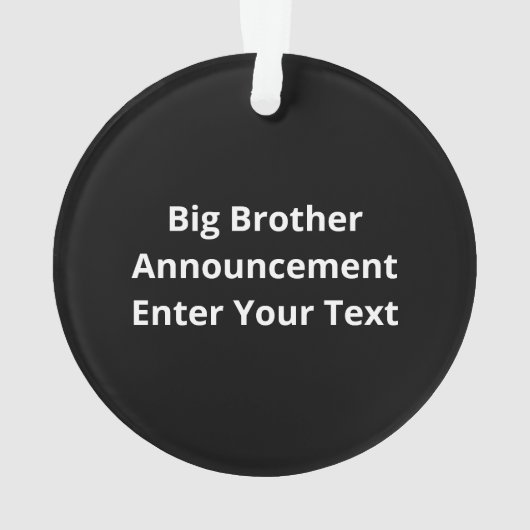 Oh Deer Going To Big Brother Christmas Announcemen Ornament (achterkant)