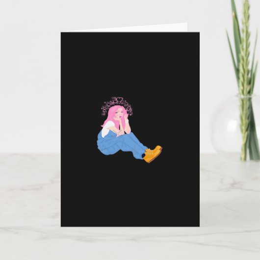 Oh Deer Graphic Artistic DesigFolded Greeting Card Kaart (Voorkant)