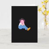 Oh Deer Graphic Artistic DesigFolded Greeting Card Kaart (Gele Bloem)