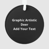 Oh Deer Graphic Artistic Design Acrylic Ornament (achterkant)