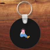 Oh Deer Graphic Artistic Design Keychain (Voorkant)