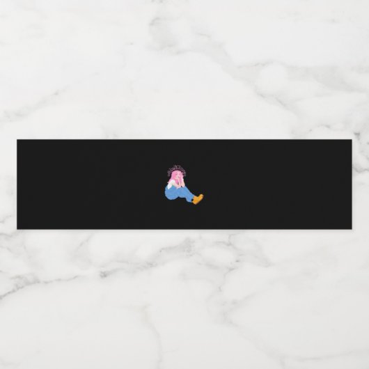 Oh Deer Graphic Artistic Design  Waterfles Etiket (Enkel label)