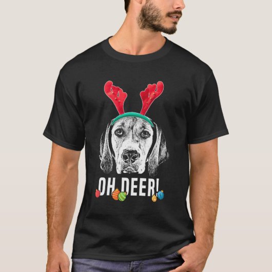 Oh Deer Grappige Harrier Xmas T-shirt (Voorkant)