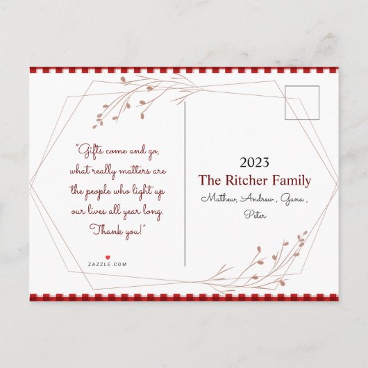 Oh Deer Gray Glitter Sparkles kerstcadeau Uitnodiging Briefkaart (Achterkant)